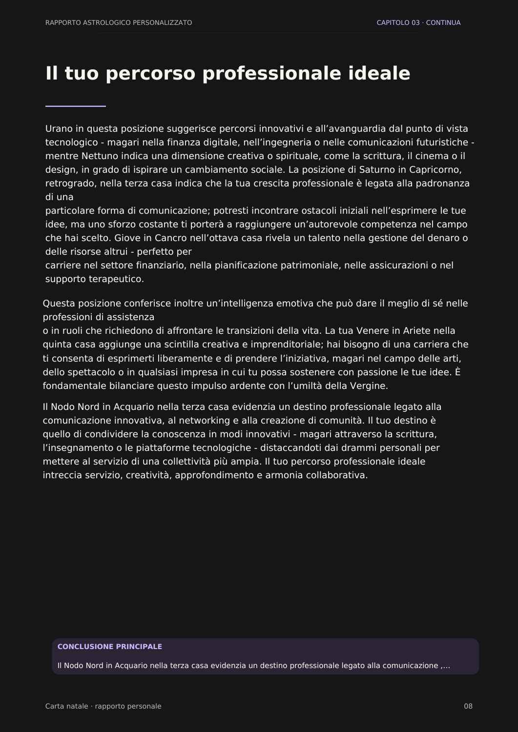 Pagina 8 del report